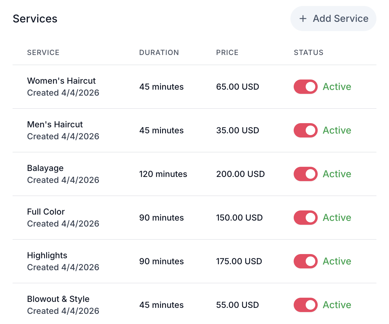 SupaDay service management setup